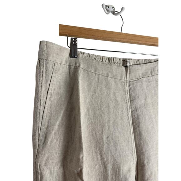 AYR The Alfresco Natural Linen Beige Wide Leg Casual Lightweight Pants Size XL - Picture 6 of 13